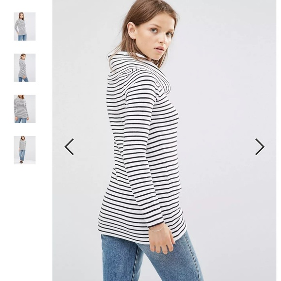 French Connection Large striped cowlneck soft sweater - Picture 3 of 9